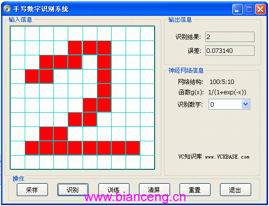 简单手写体数字识别系统