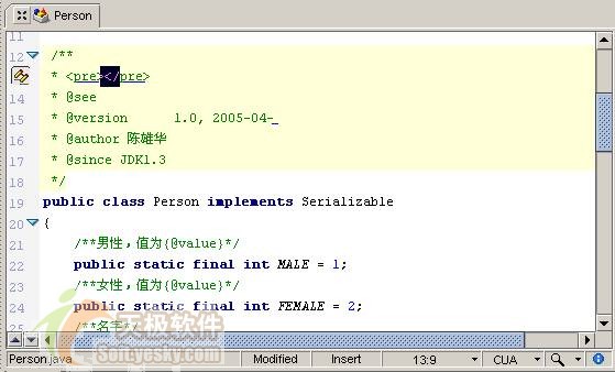 JBuilder2005建树开辟文档之编写注释