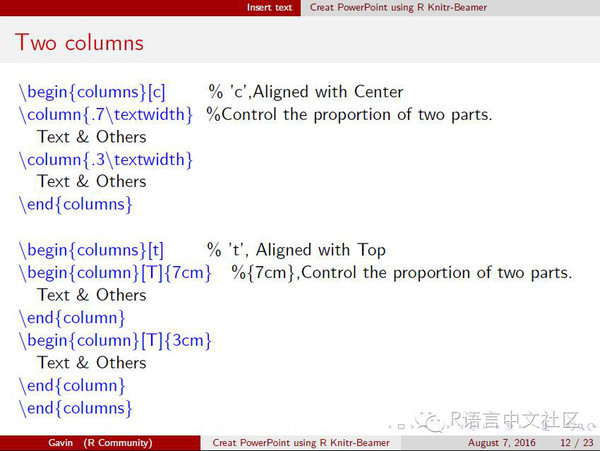 Create PowerPoint using R Knitr