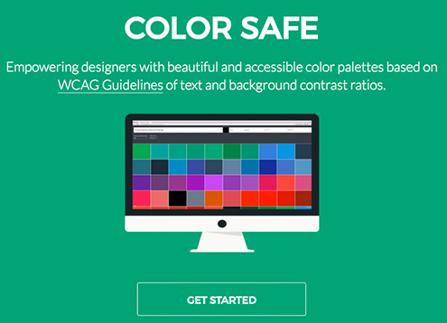　7.ColorSafe  　　ColorSafe是用于web的颜色发生器板。不像我们以前提到的这个系列的工具，ColorSafe只会遵守对于颜色无障碍的WCAG标准来生成颜色。