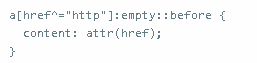 空链接时使用属性选择器