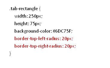 Tab模式直角矩形的CSS代码