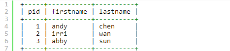 　接下来，我们向上述两张表中写入一些示例数据：  　　dataintb_person: