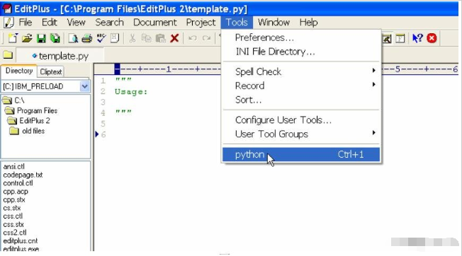 Python+Editplus在windows下的开发环境